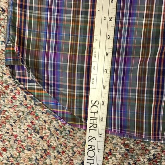 Brooks Brothers Multicolored Plaid Long Sleeve Button Down Shirt Size M - Picture 9 of 10